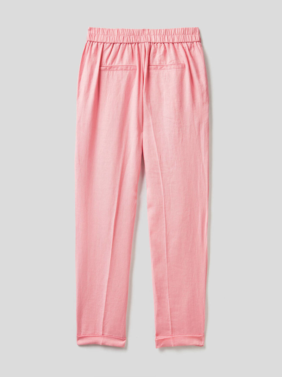 Pantaloni cropped in 100% lino image number 2