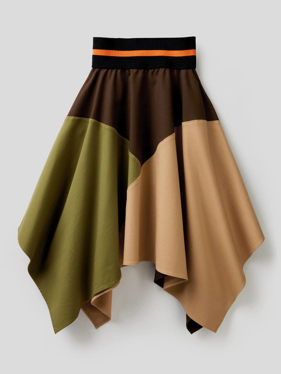 Gonna asimmetrica color block image number 1