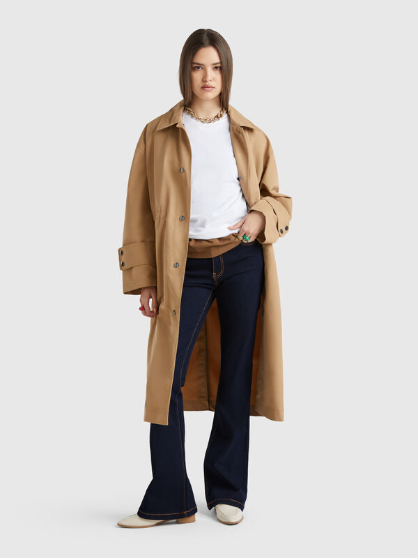 Jeans a zampa in misto cotone  Donna