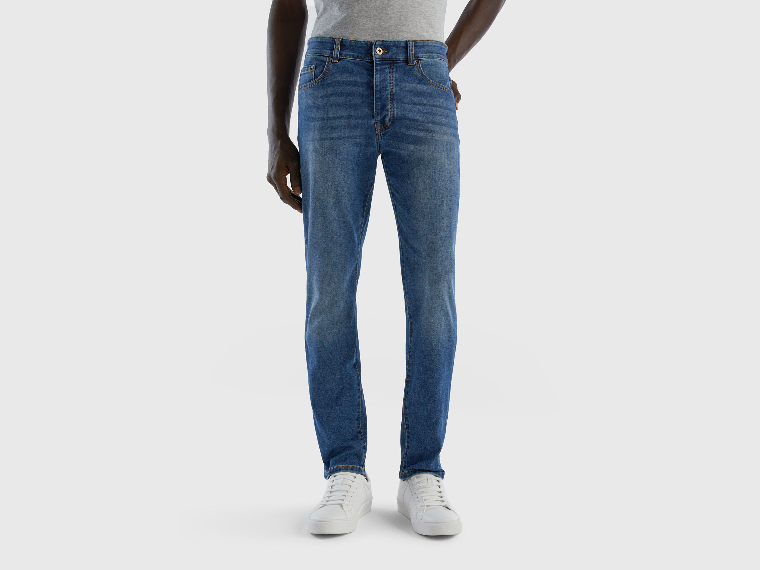 Jeans slim fit cinque tasche Blu Uomo Benetton