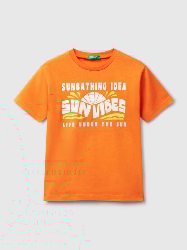T-shirt con stampa fluo Bambino