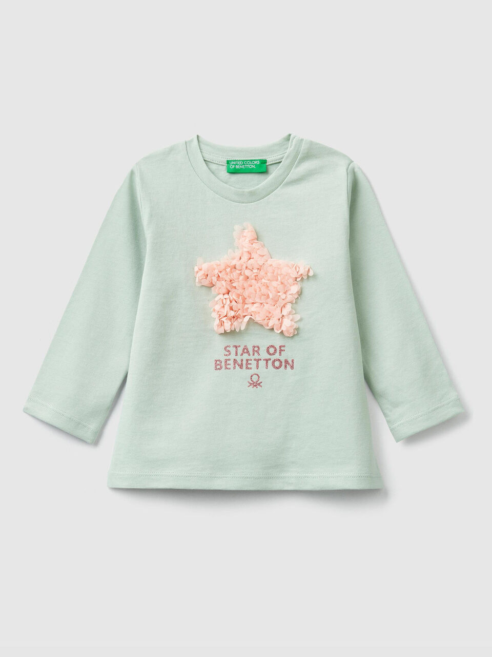 T-shirt con stampa e petali image number 1