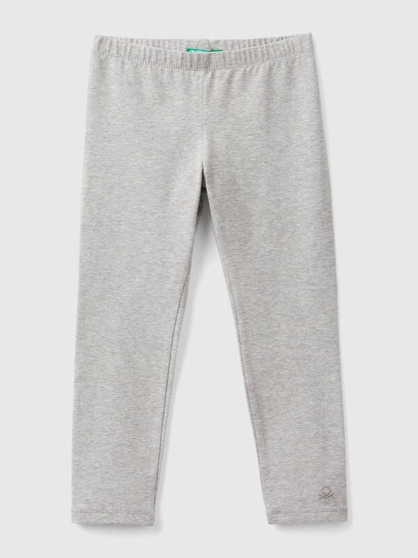 Leggings in cotone stretch Bambina