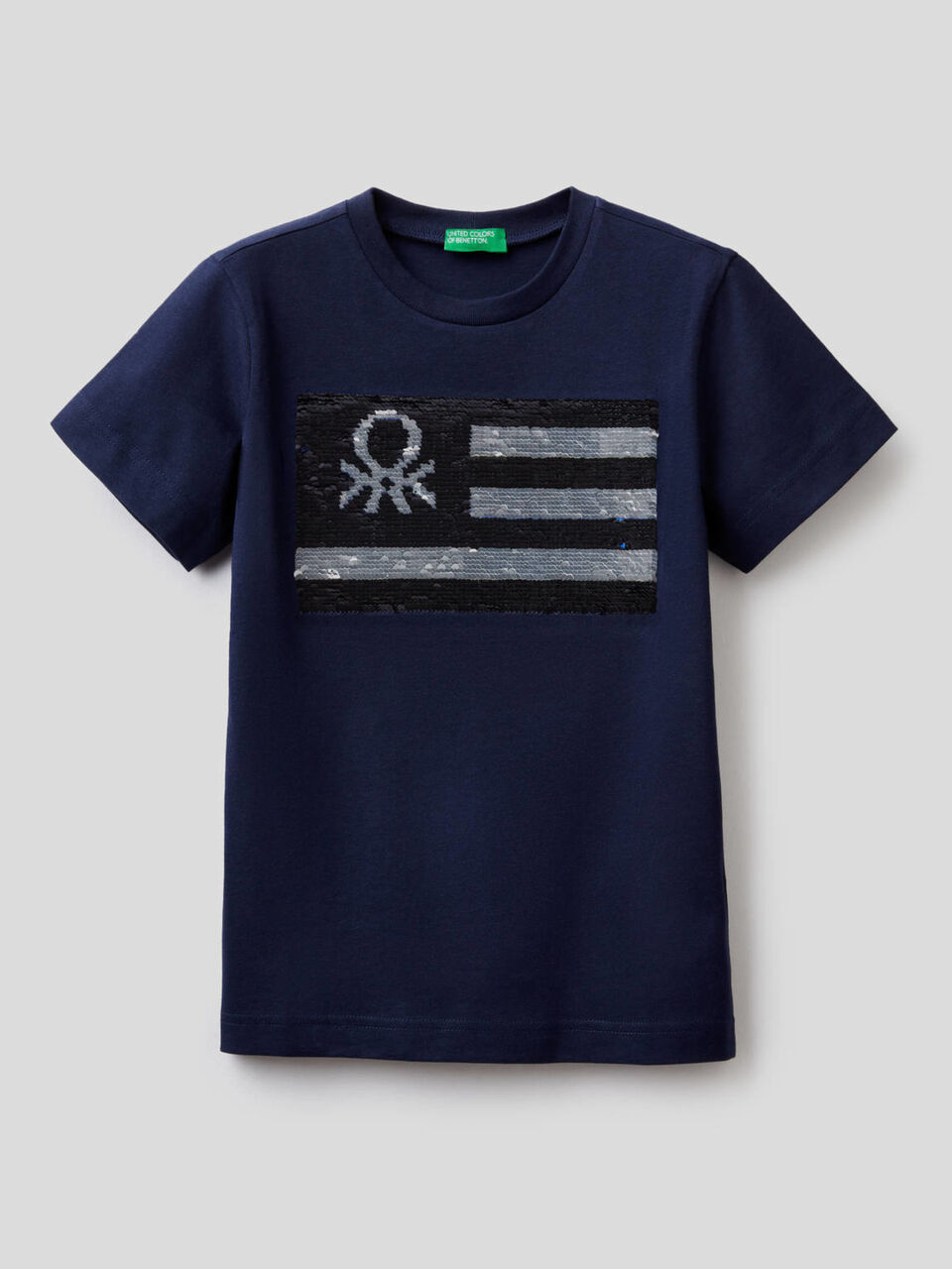 T-shirt in puro cotone con paillettes image number 2