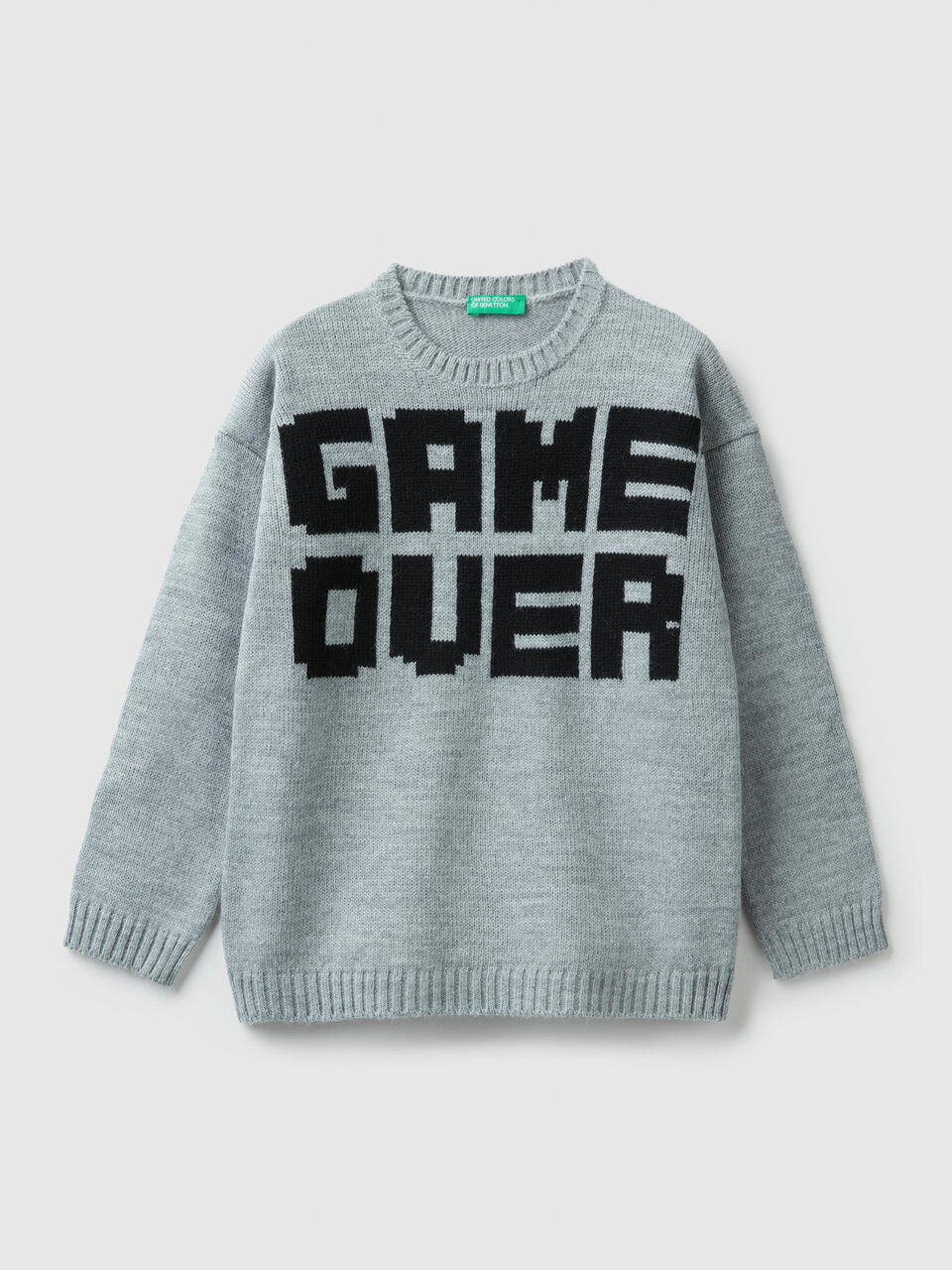 Maglia tricot con slogan image number 1