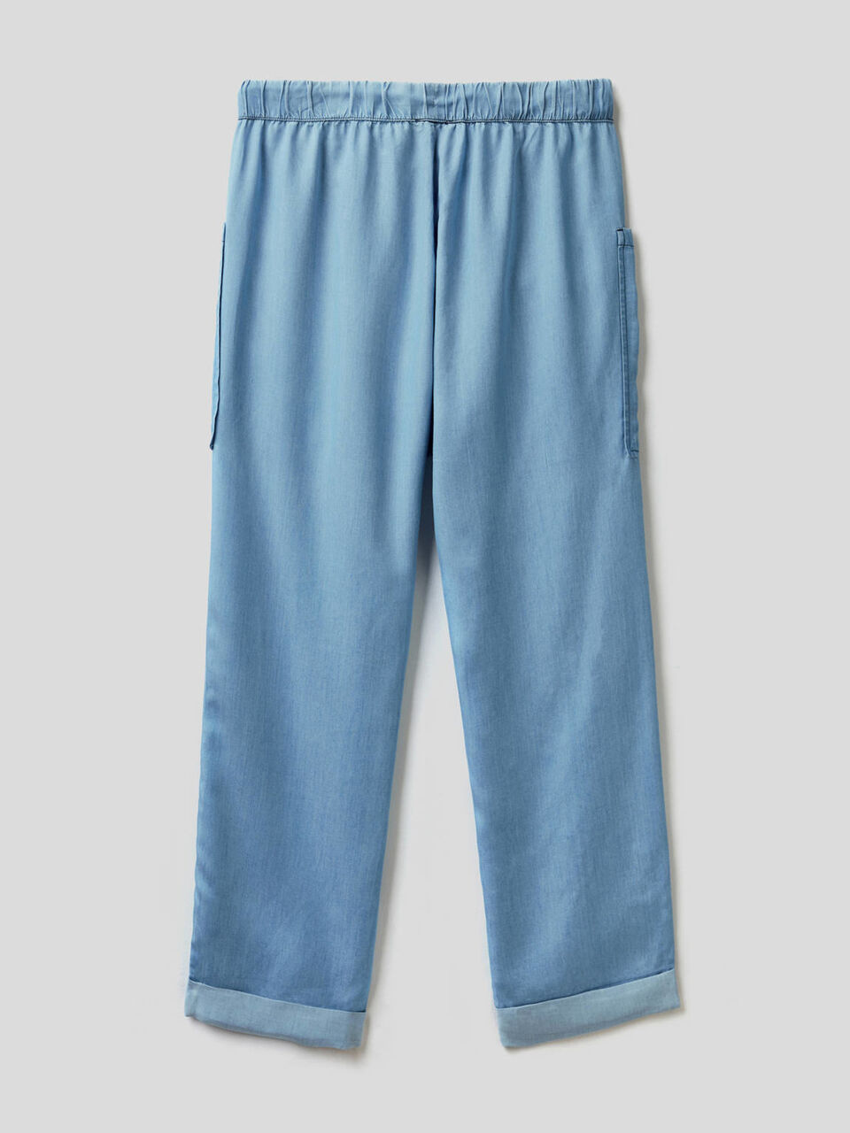 Pantaloni fluidi effetto jeans image number 2