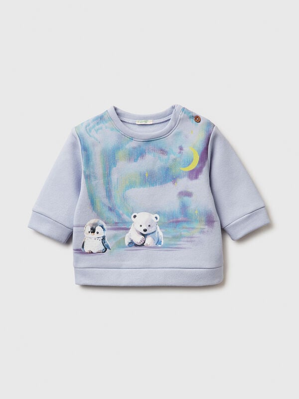Felpa con stampa in misto cotone Baby