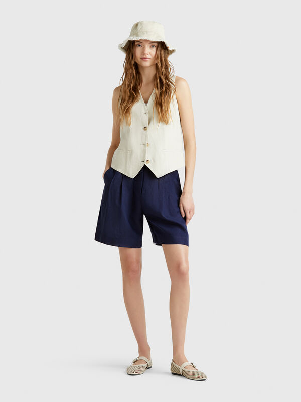 Bermuda 100% lino Donna