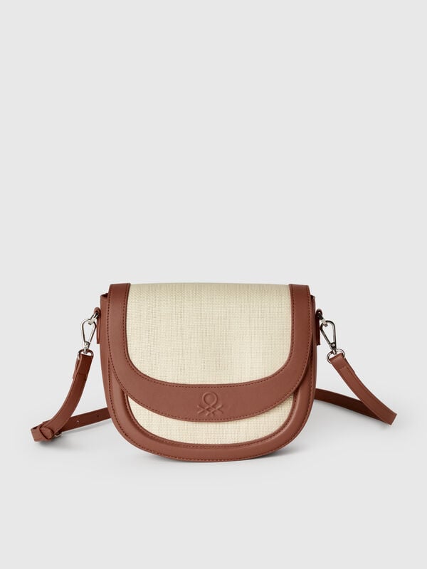Borsa tracolla effetto rafia Donna