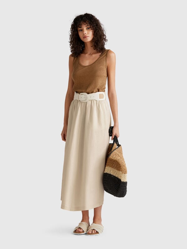 Gonna lunga in puro lino Donna