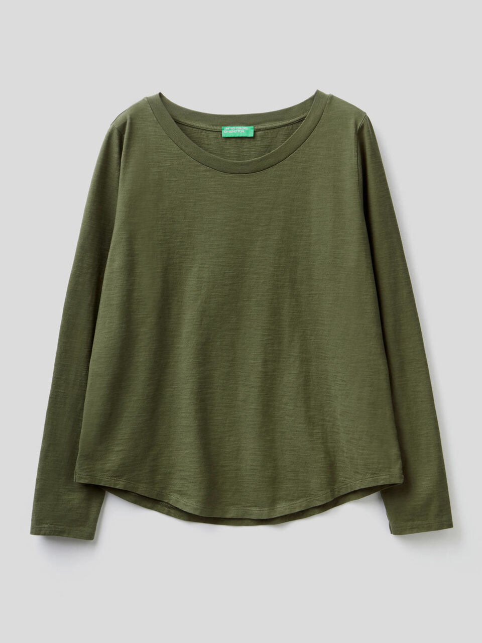 T-shirt manica lunga in puro cotone image number 1