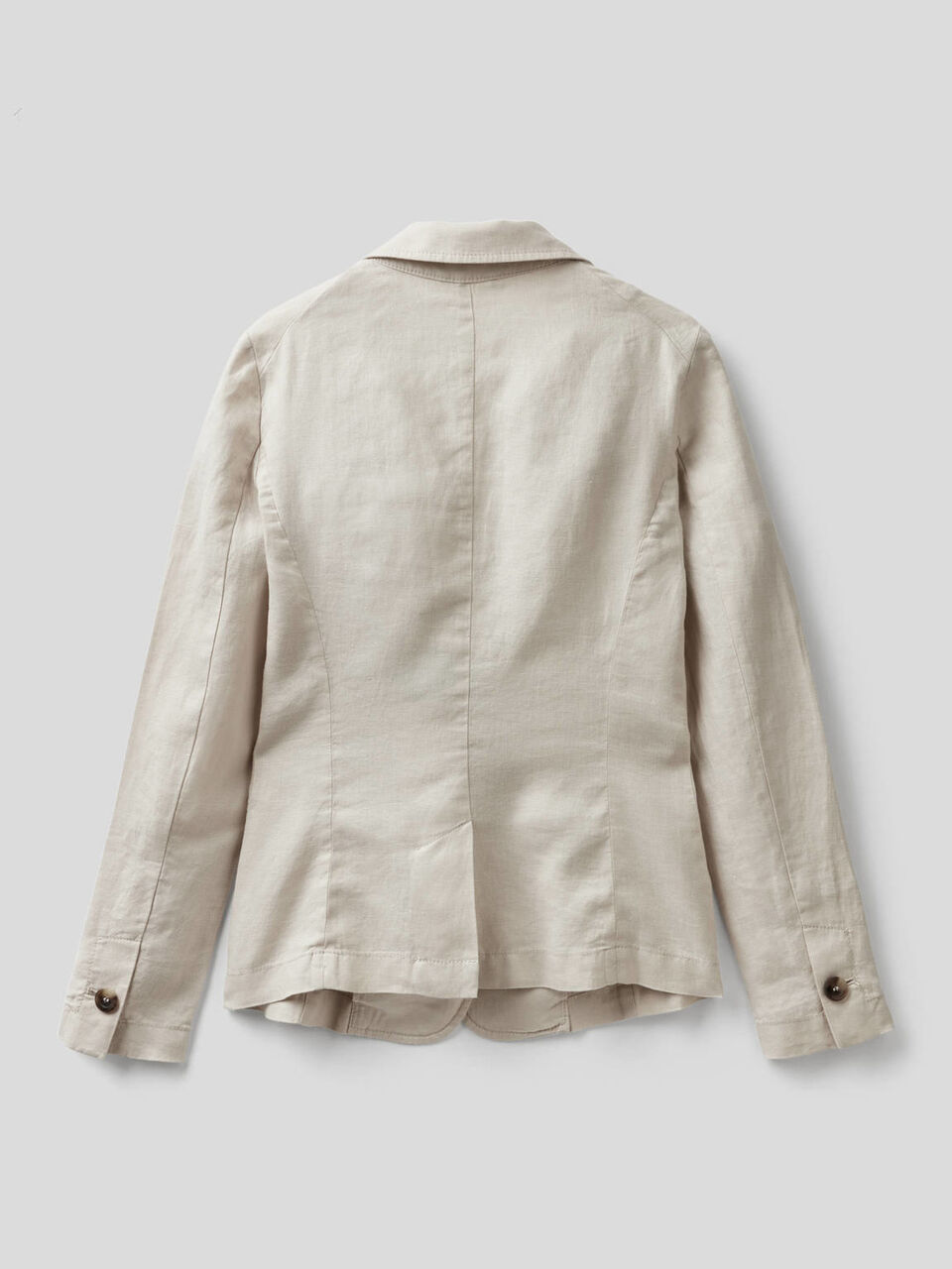 Blazer sciancrato in 100% lino image number 2