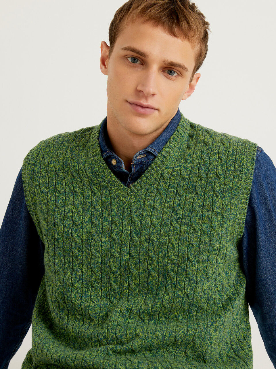United Colors of Benetton Uomo Abbigliamento Cappotti e giubbotti Gilet Gilet In Pura Lana Merino 