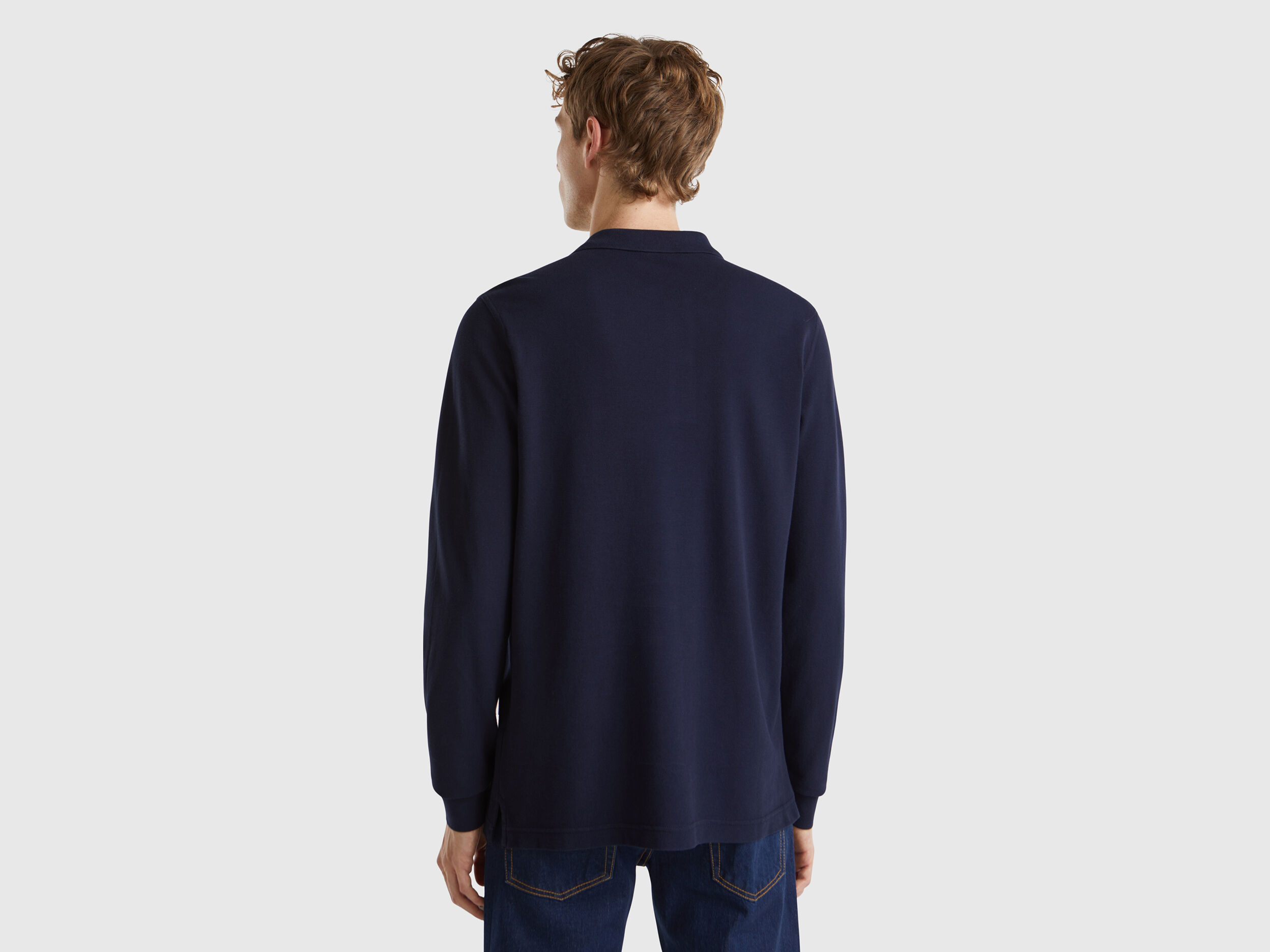 Polo benetton manica lunga outlet