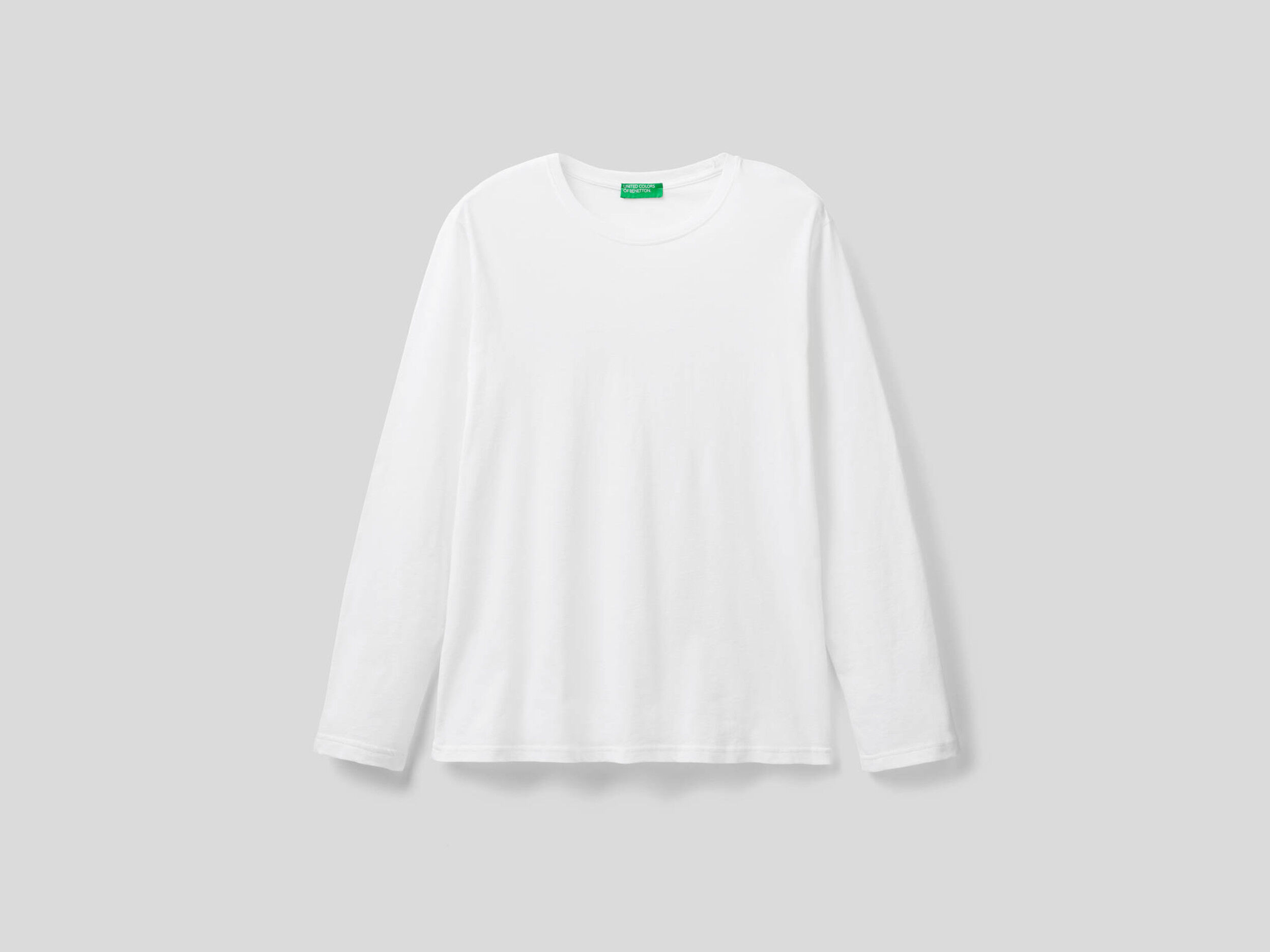 benetton maglie cotone manica lunga