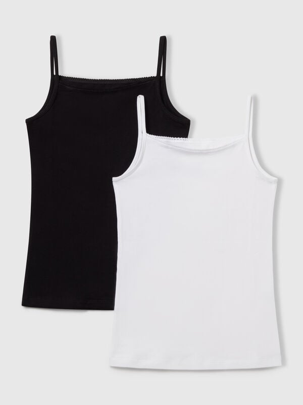 Due canotte intime in cotone stretch Bambina