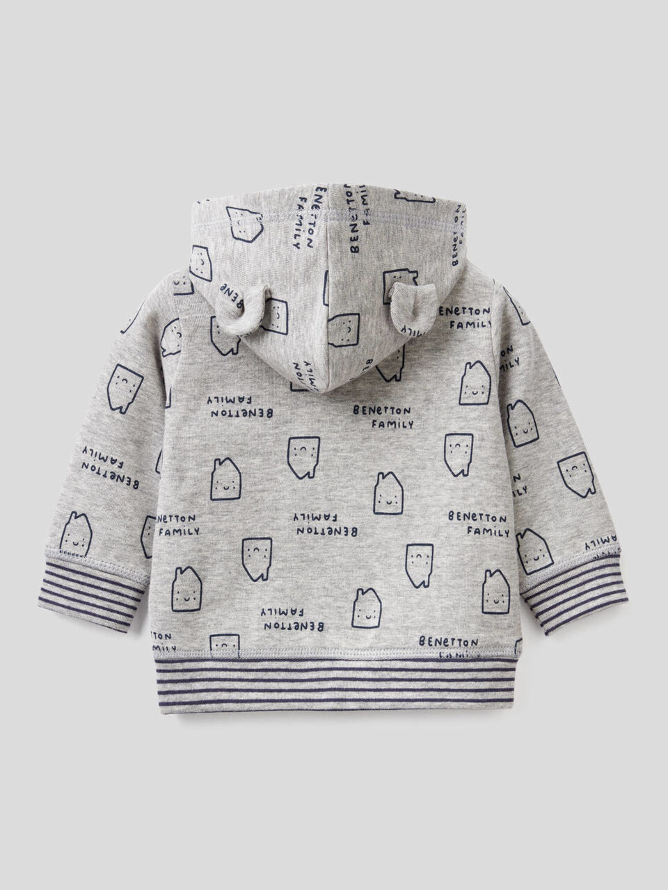 Felpa con cappuccio in cotone bio stretch image number 2