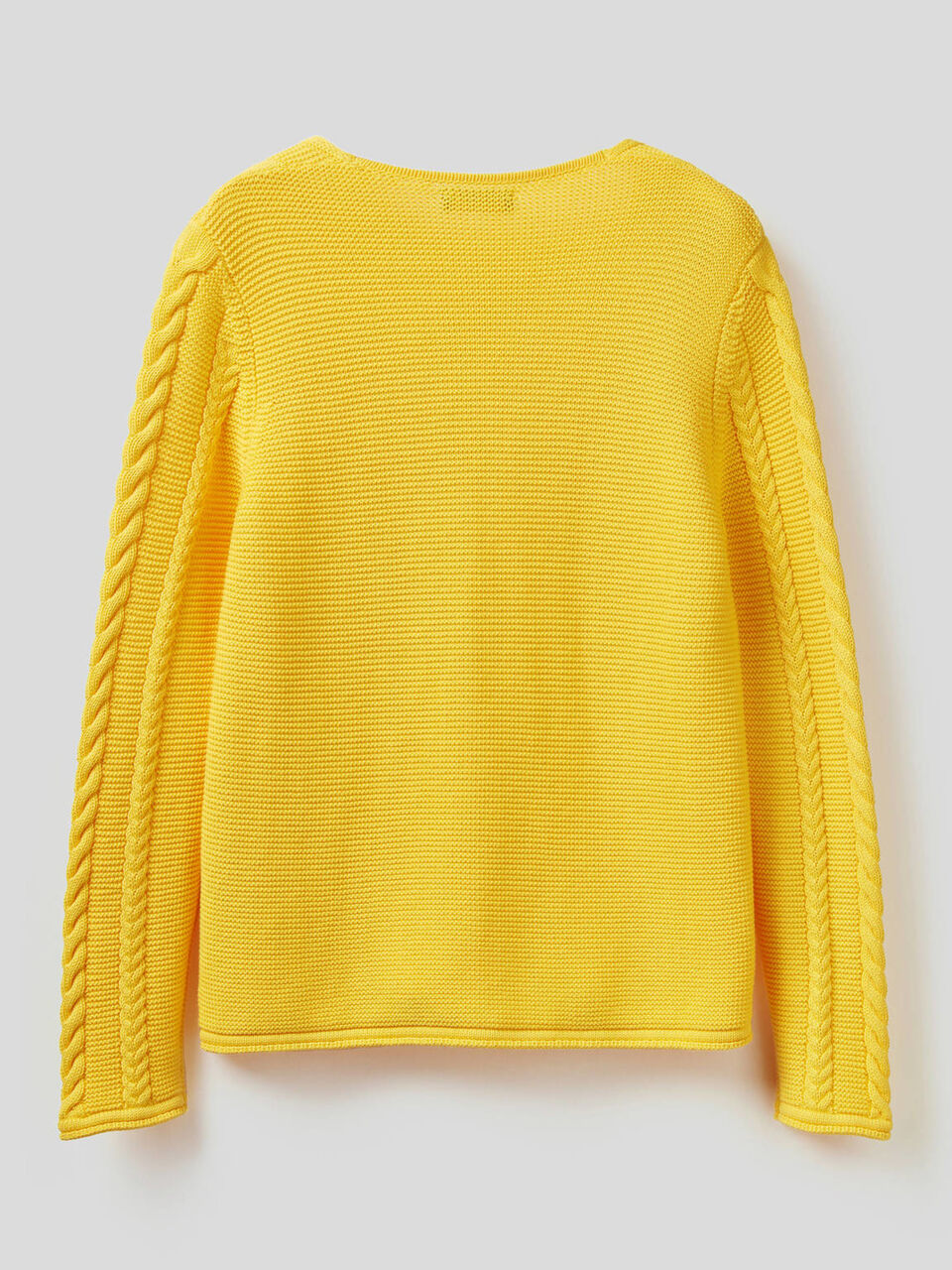 Maglia a trecce in puro cotone image number 2