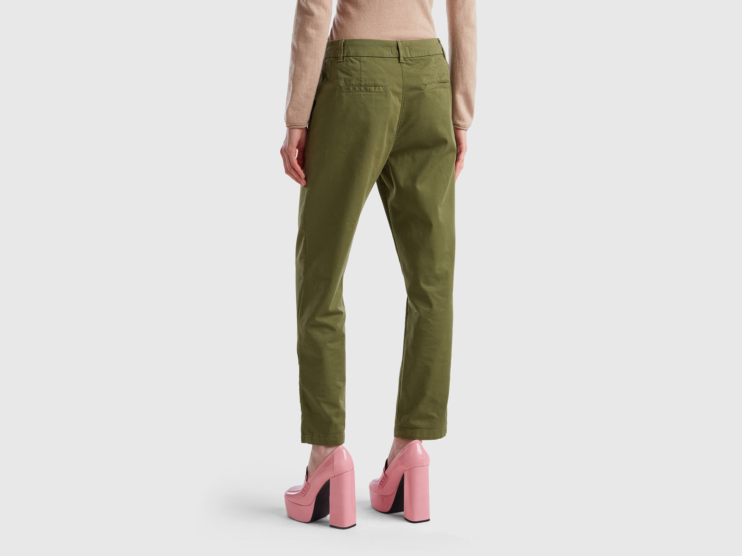 Pantaloni cotone benetton clearance