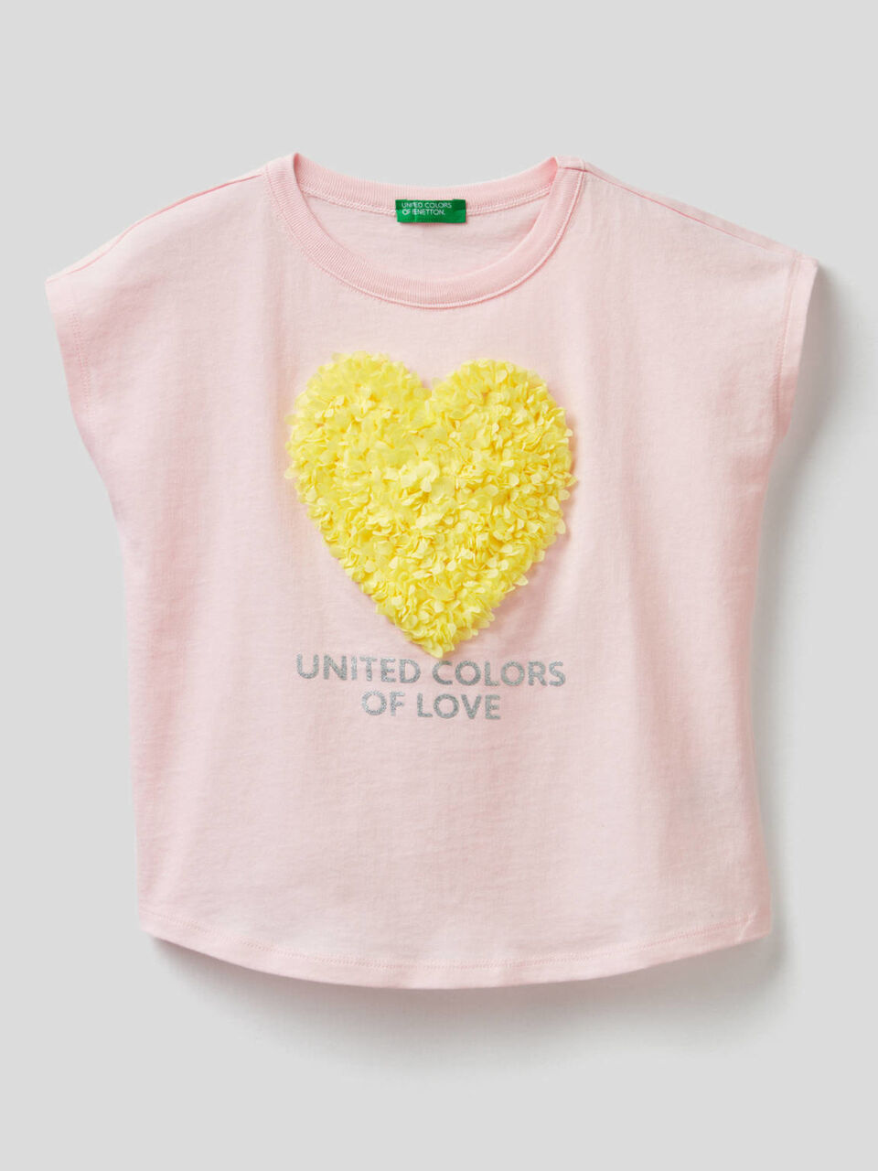T-shirt con petali ricamati image number 1