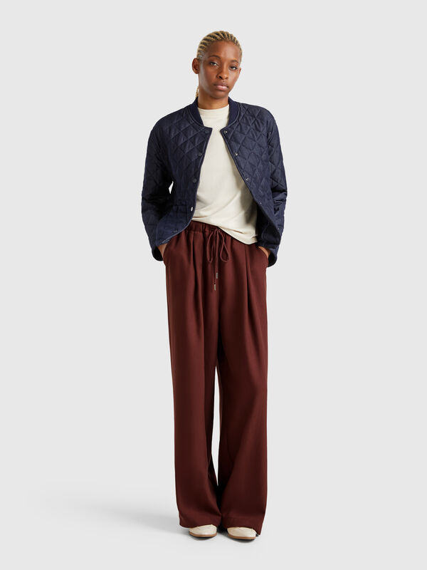 Pantaloni ampi in misto viscosa Donna