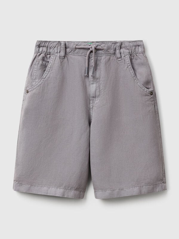 Bermuda in misto lino Bambino