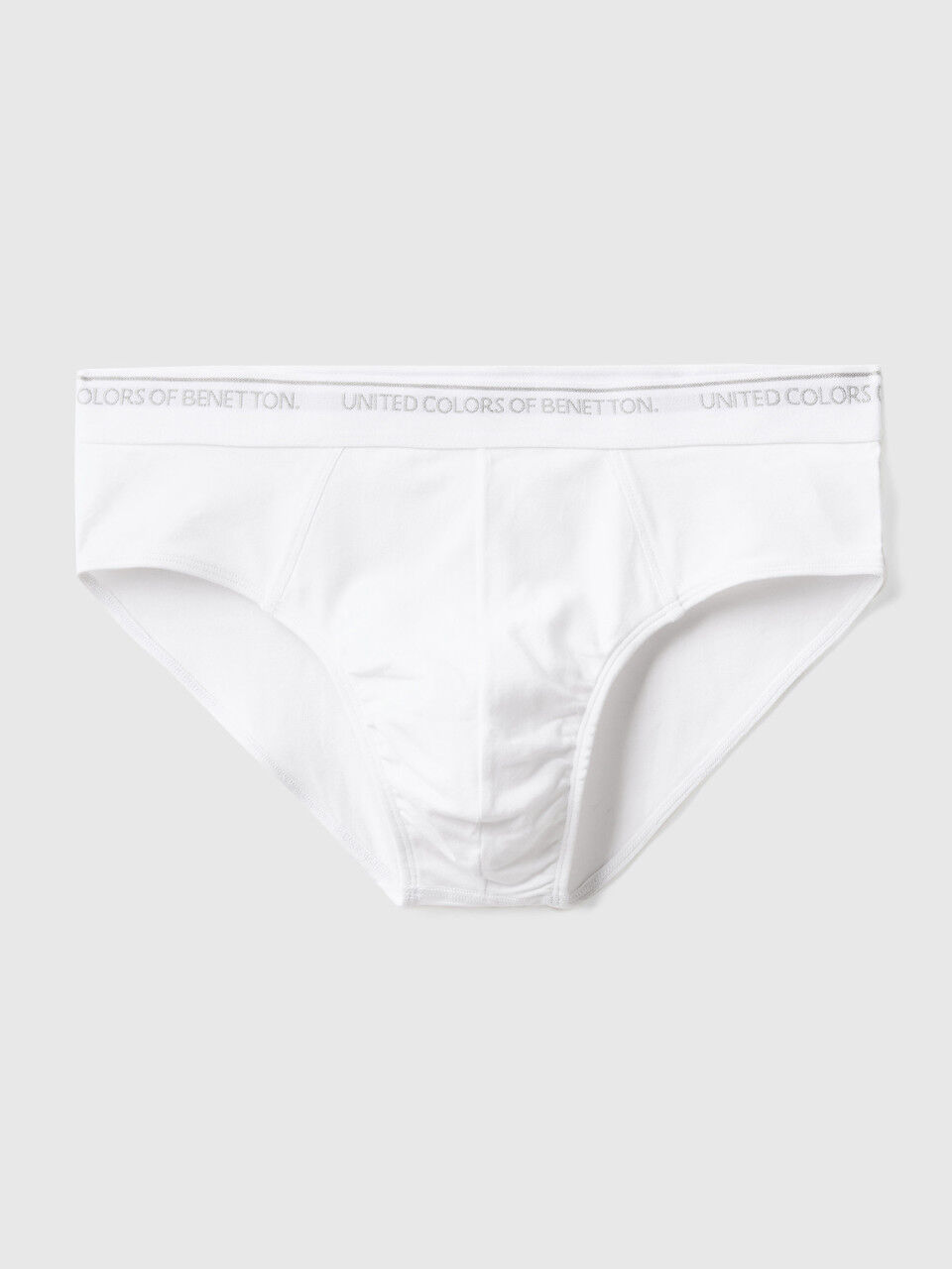 Slip in cotone biologico elasticizzato Bianco Uomo Benetton