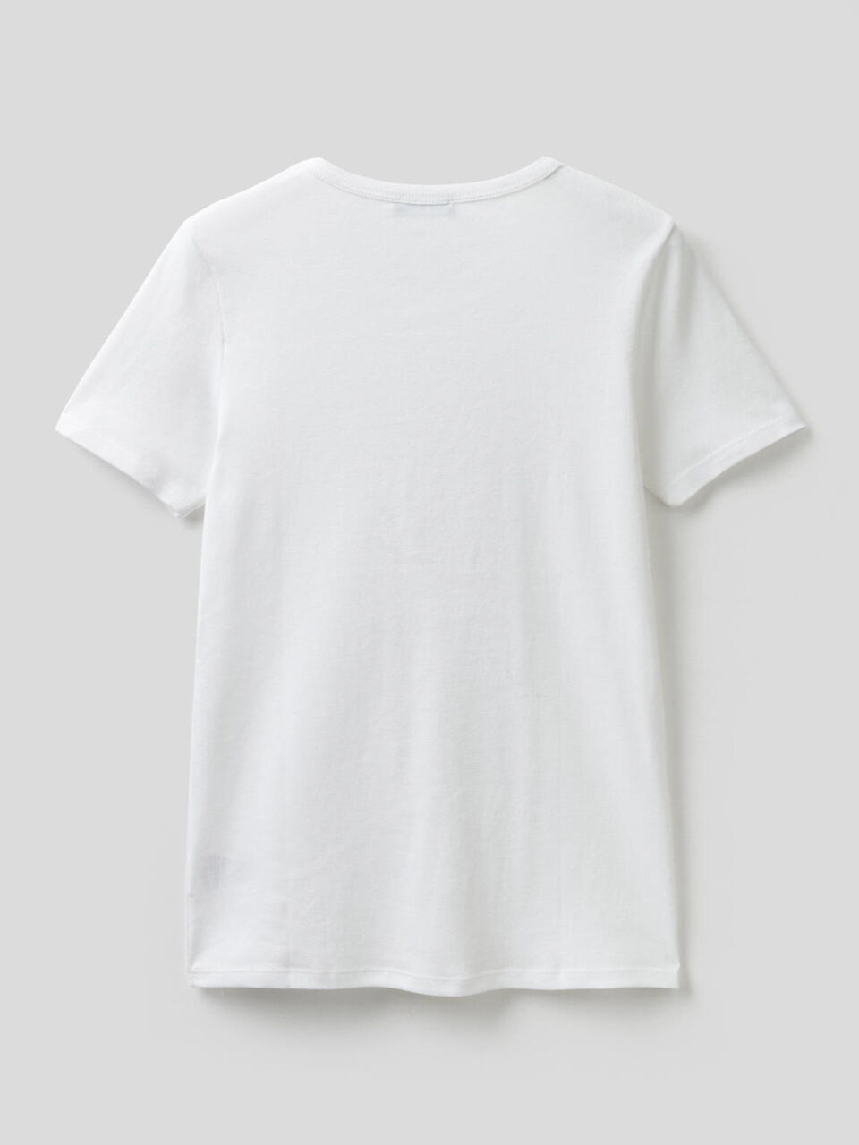 T-shirt 100% cotone con stampa logo glitter image number 2