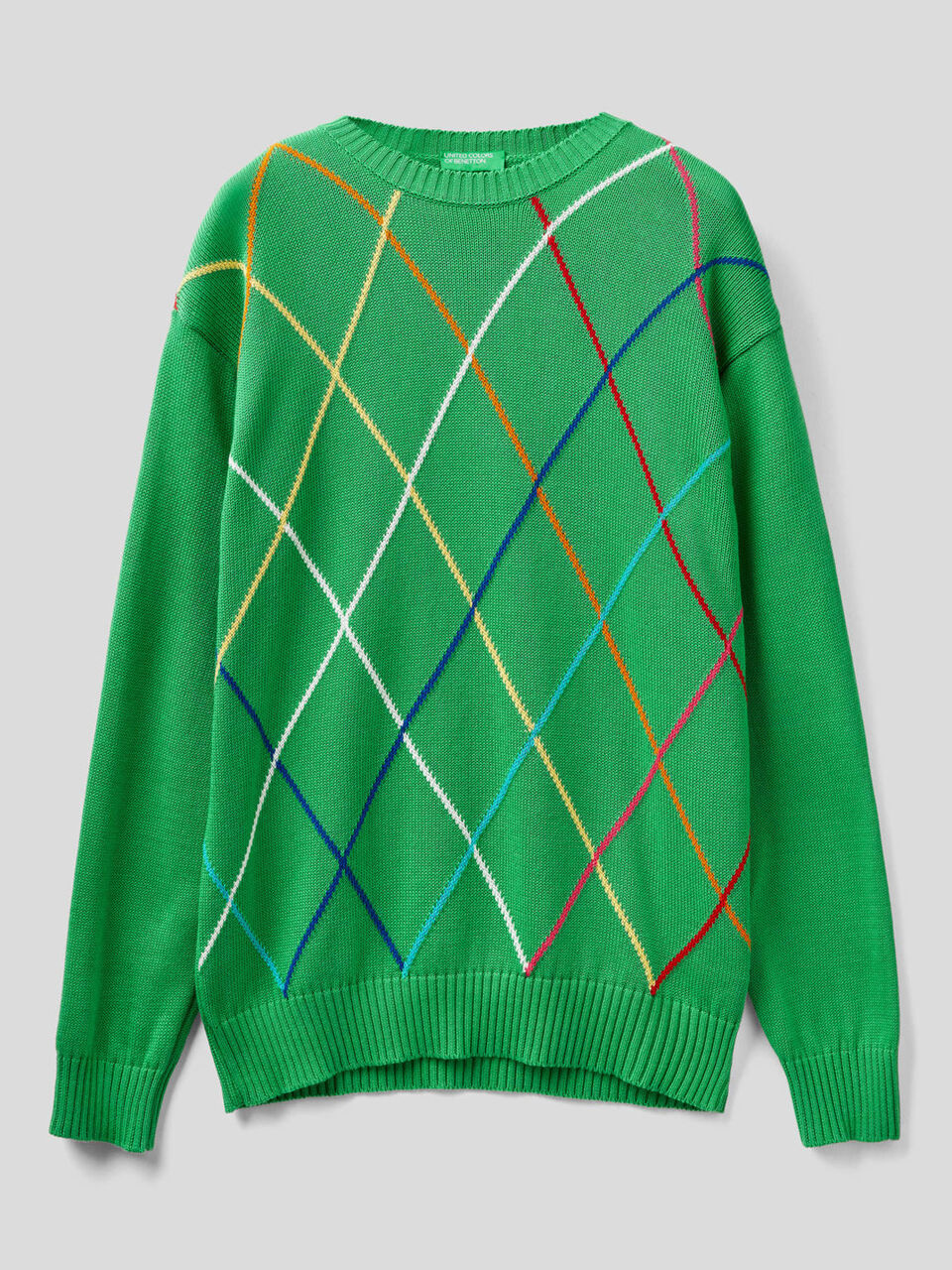 Maglia con rombi multicolor image number 1