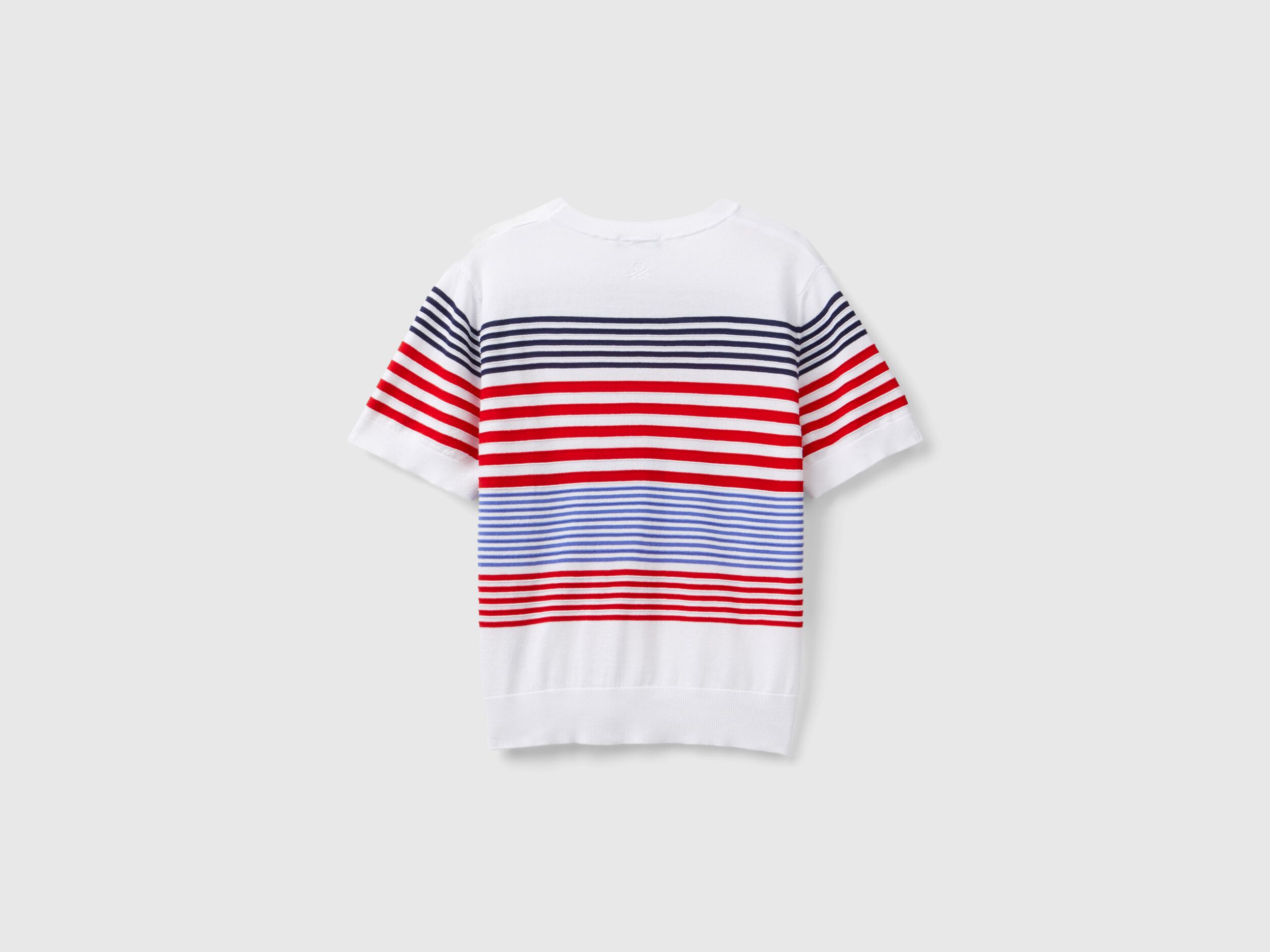 Maglia manica corta a righe Bianco Benetton