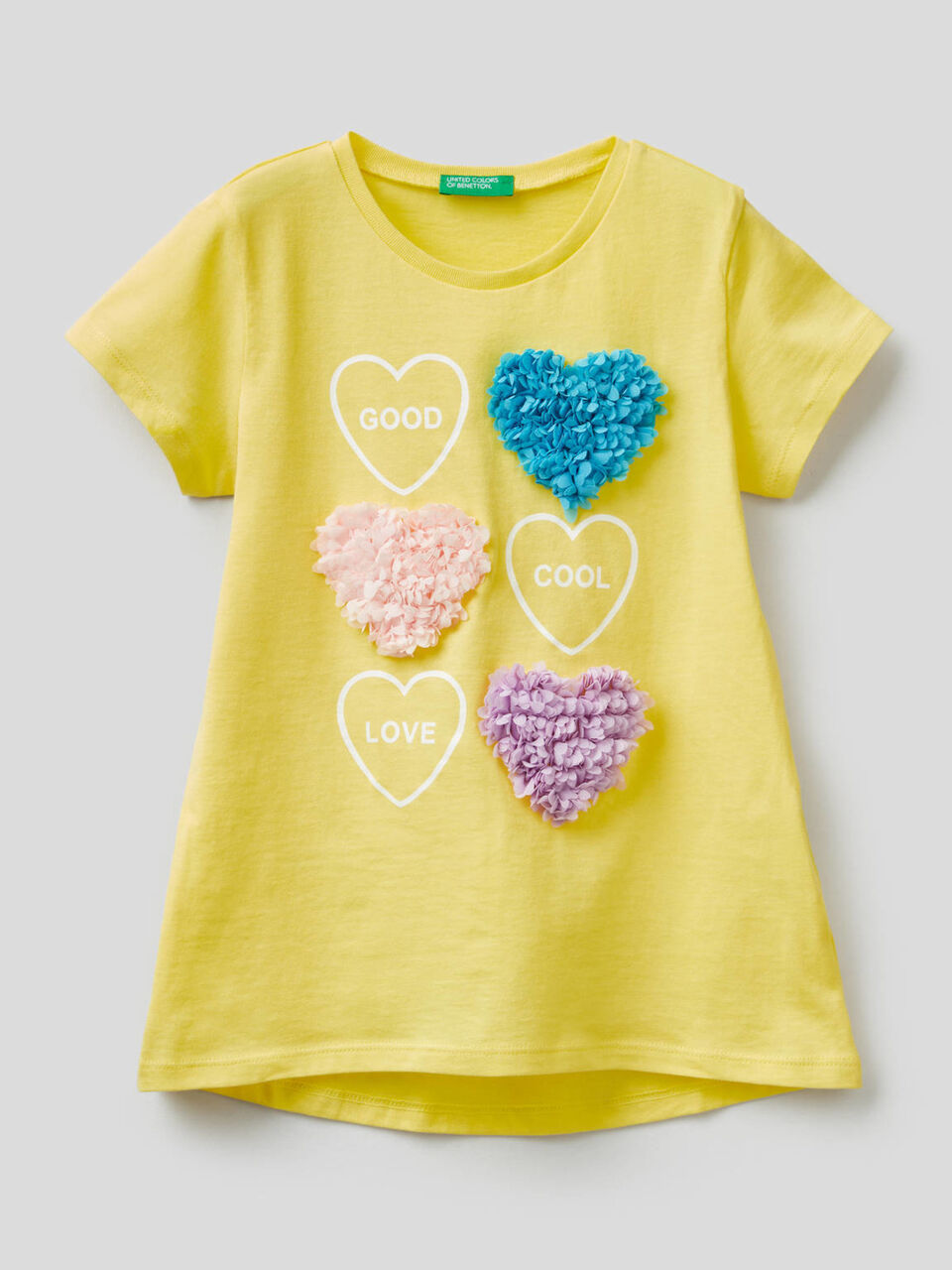 T-shirt con applicazione petali image number 1