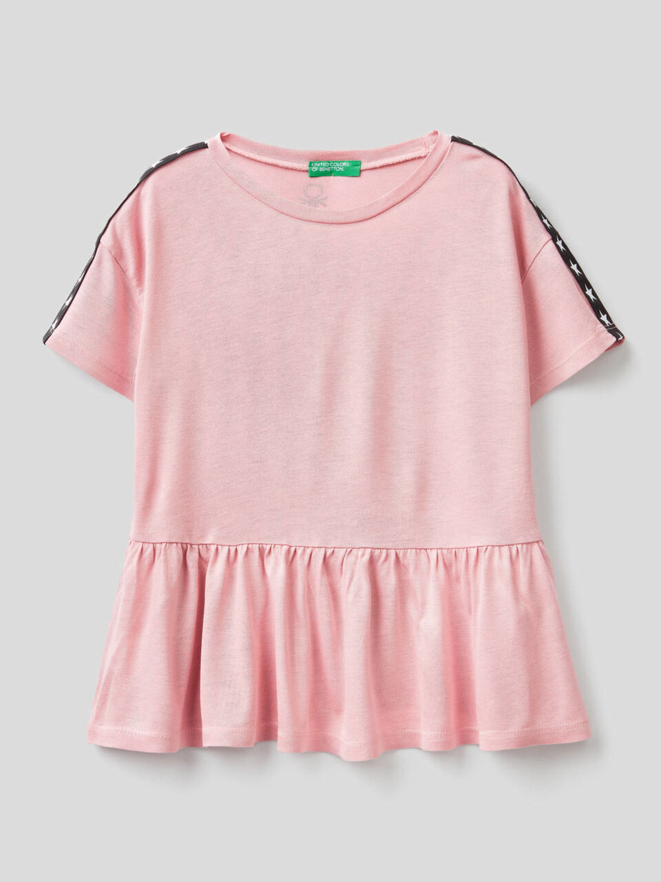 T-shirt ampia con balza image number 1
