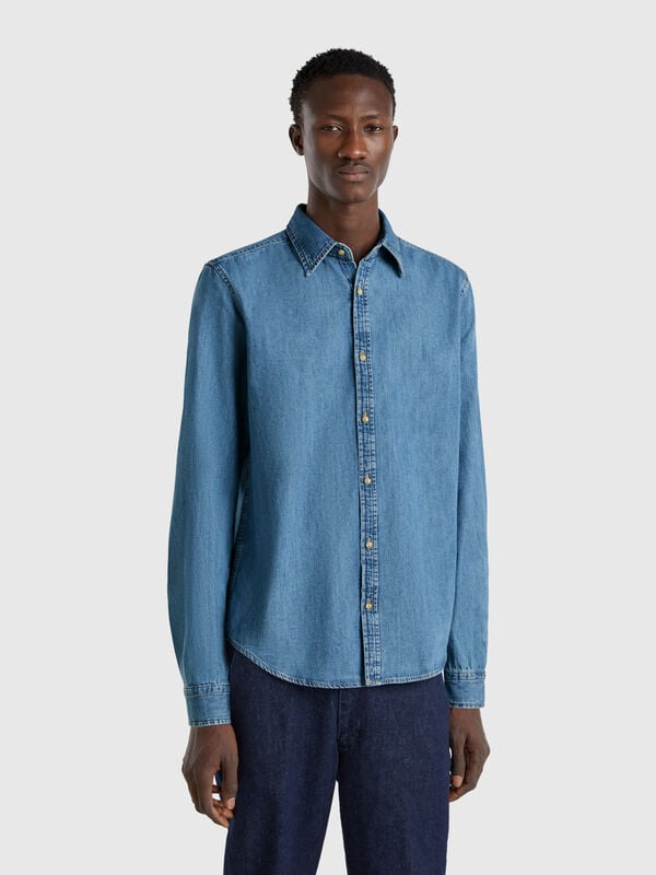 Camicia in jeans 100% cotone Uomo