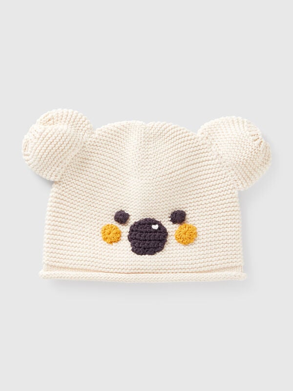 Cappellino tricot con applicazioni Baby