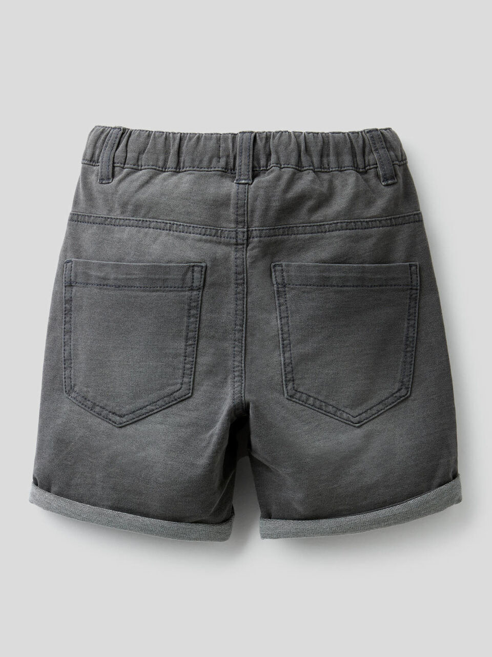 Bermuda in felpa effetto denim image number null