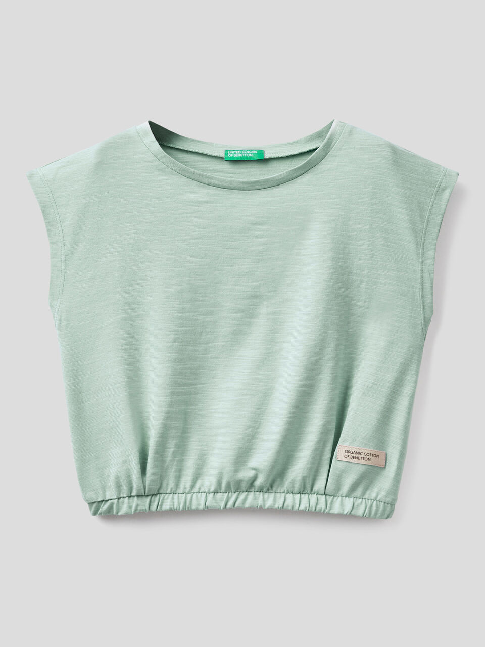 T-shirt cropped in puro cotone bio image number 1