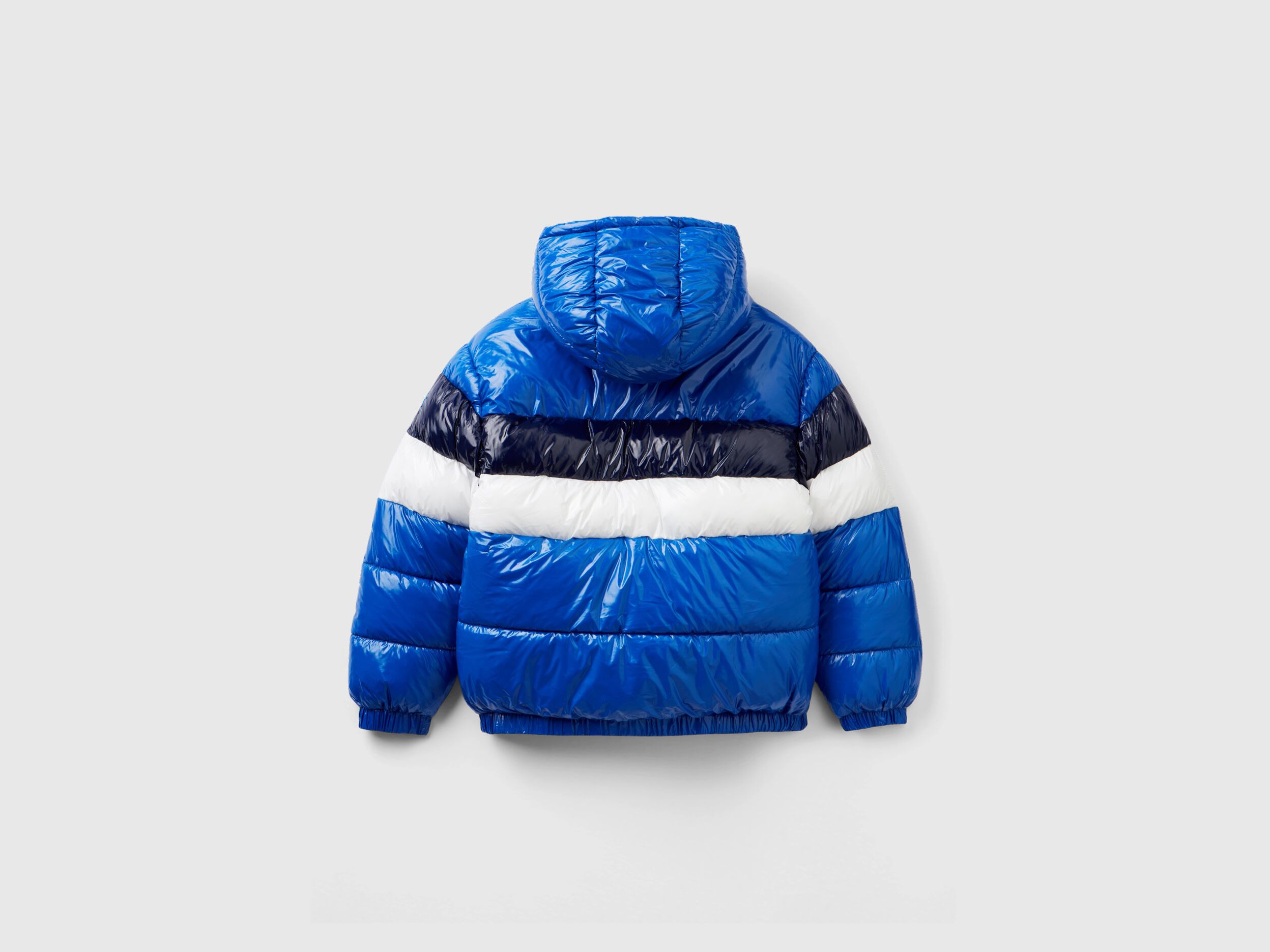 Piumino color block over fit