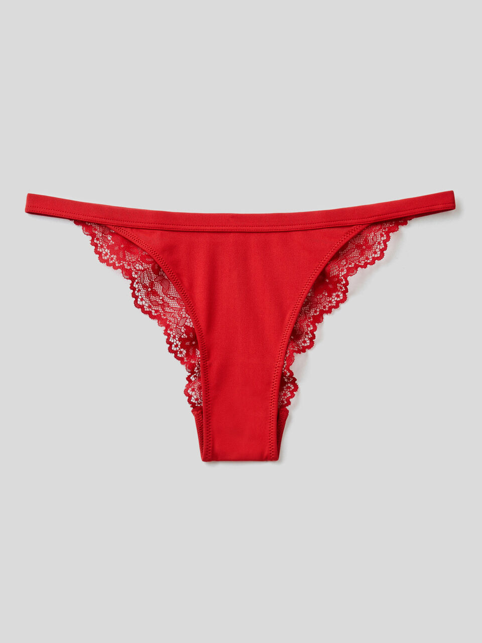 Tanga in charmeuse e pizzo image number 1
