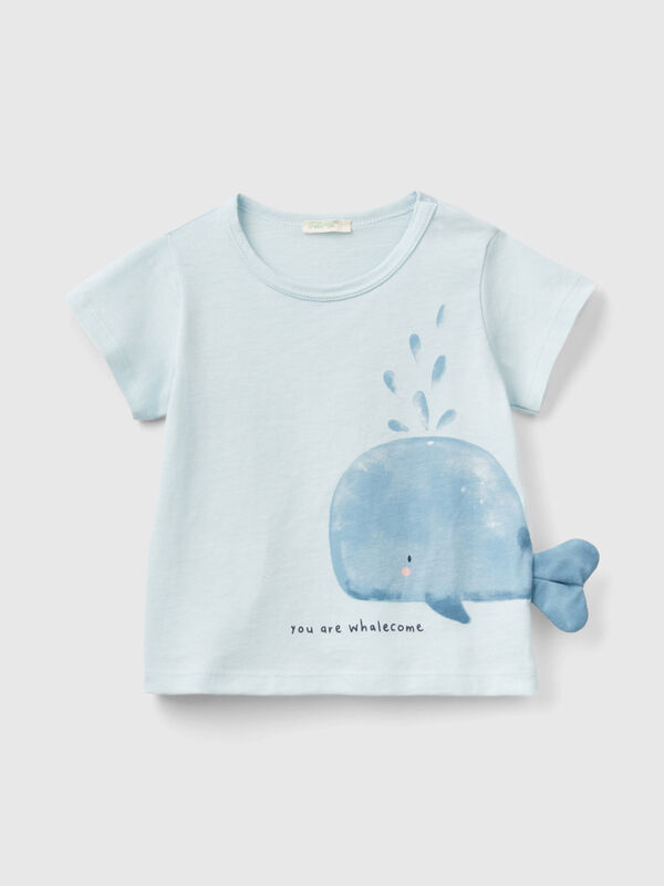 T-shirt con stampa e patch Baby