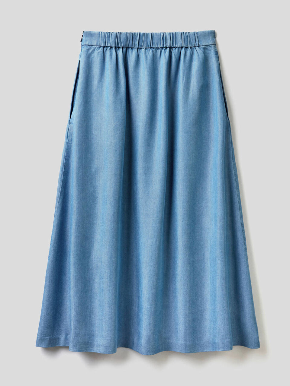 Gonna ampia effetto jeans image number 2