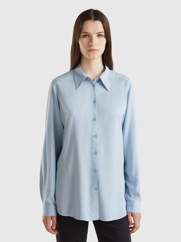 Camicia regular fit in viscosa sostenibile Donna