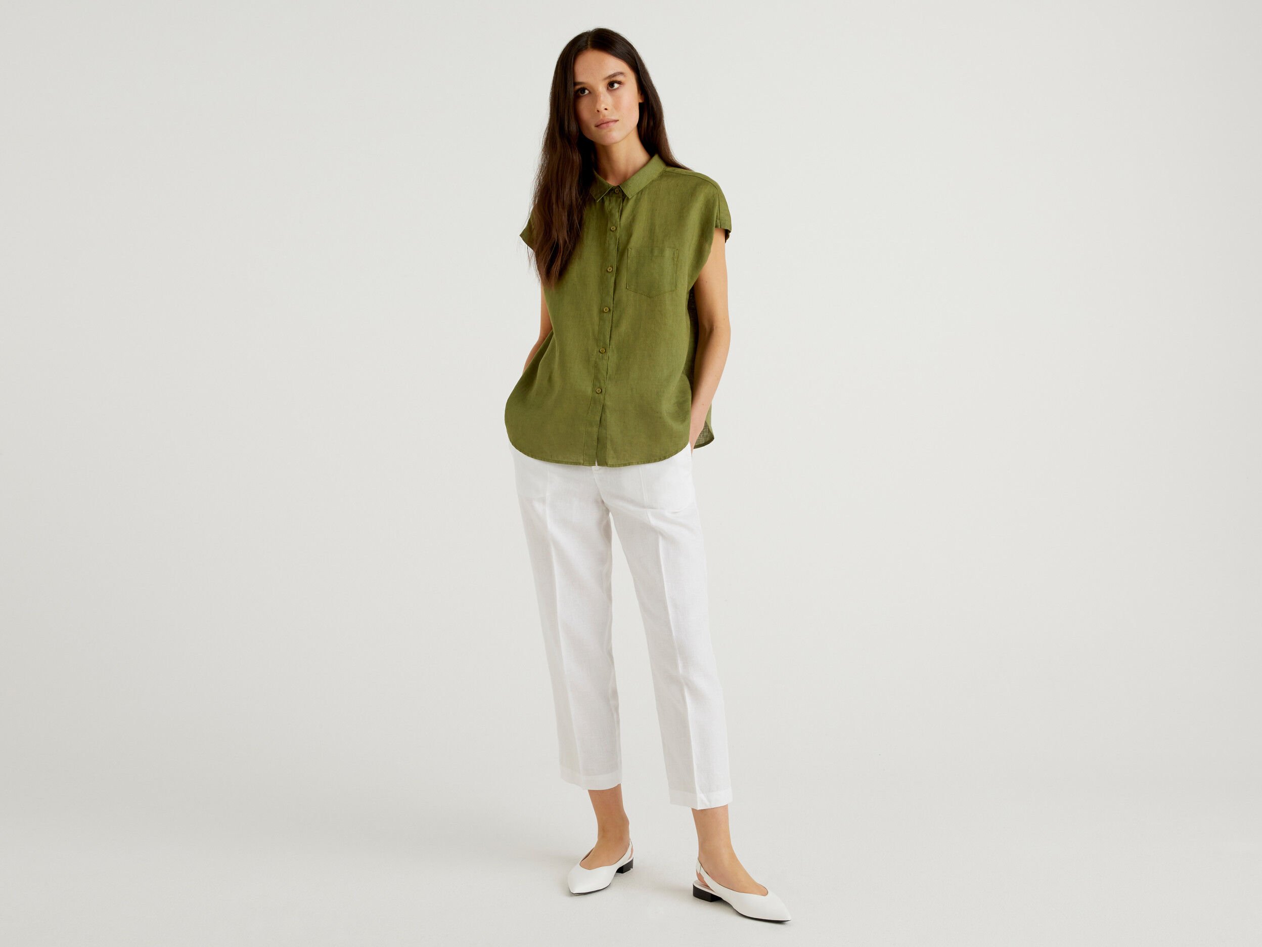 benetton tuta lino