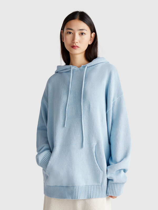 Maglia con tasca e cappuccio Donna