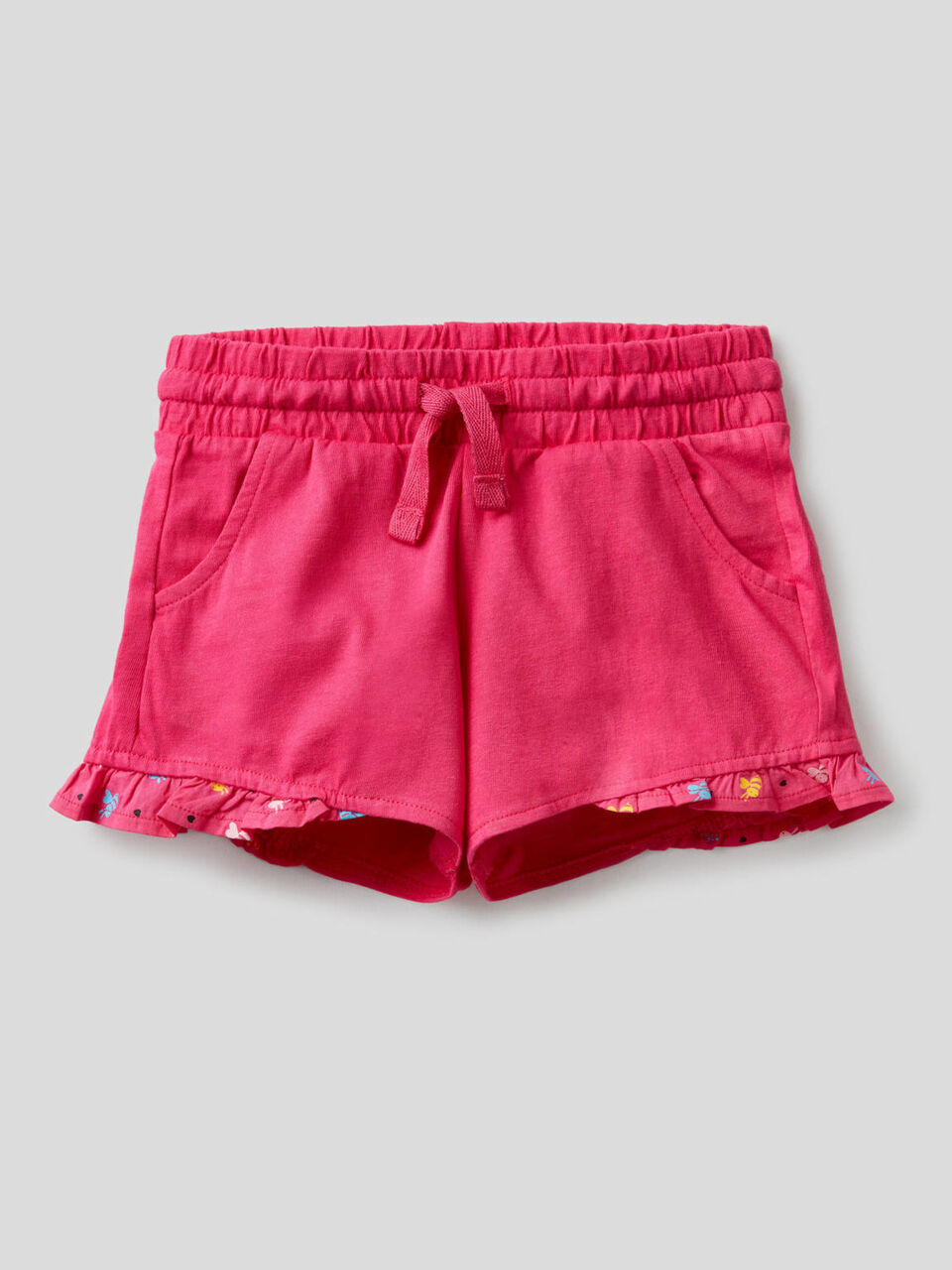 Shorts 100% cotone con rouche image number 1