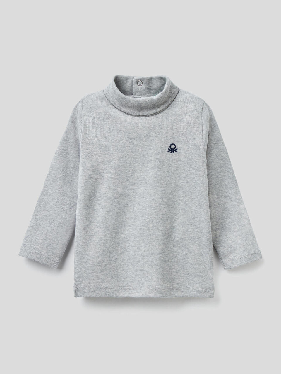 T-shirt manica lunga con collo a lupetto image number 1