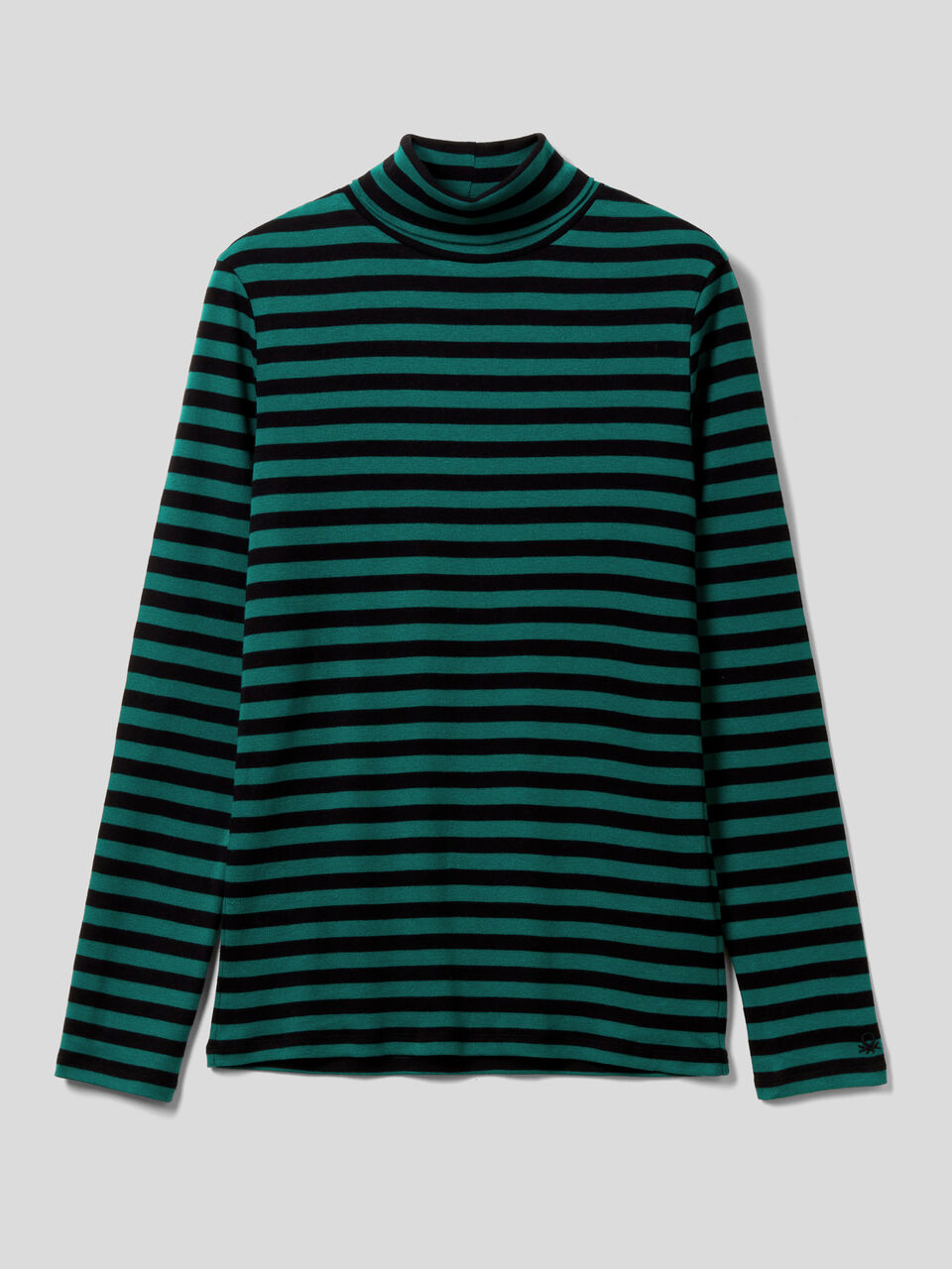 T-shirt lupetto a righe image number 1