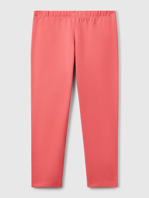 Leggings in cotone stretch Bambina
