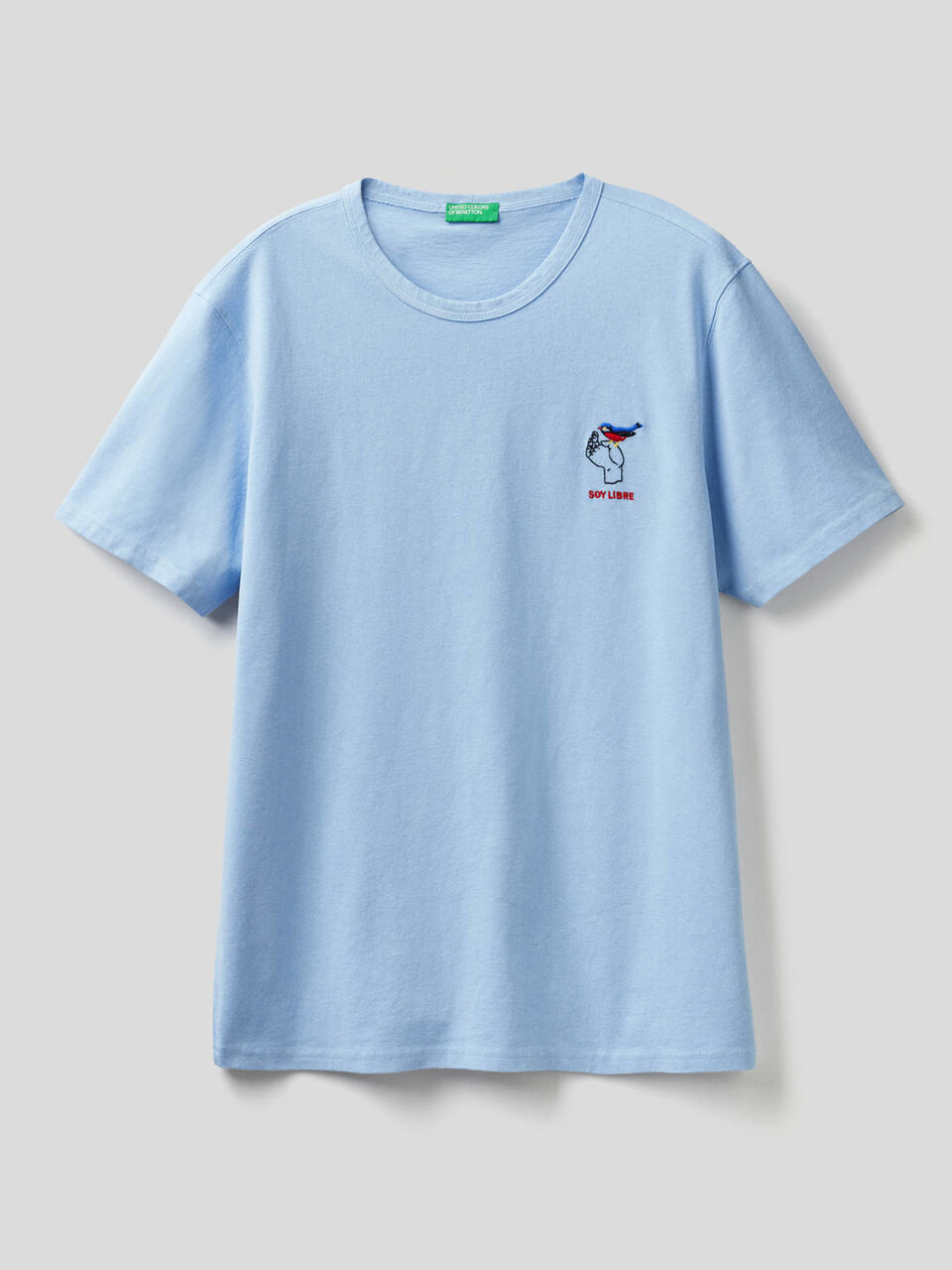 T-shirt in puro cotone con ricamo image number 1