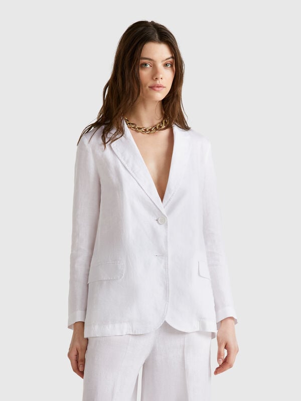 Blazer in puro lino Donna