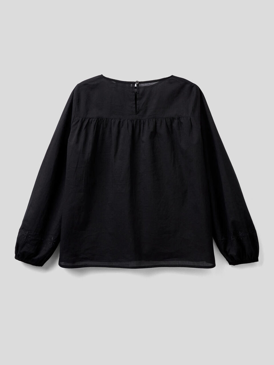 Blusa in cotone leggero con ricami image number 2